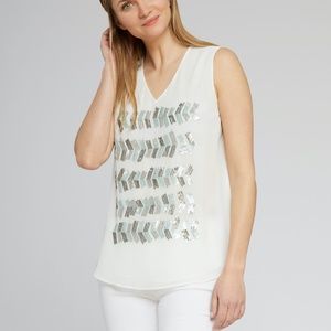 Nic & Zoe  Topical Party Tank, Petite Large,   NWT